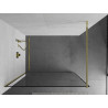 Mexen Kioto Walk-in Shower Screen 50 x 200 cm, Black Frame 8 mm, Gold - 800-050-101-50-70