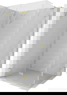 Mexen Lunar-F L folding shower cabin left 80 x 70 cm, transparent, brushed gold - 836L-080-070-55-00-L