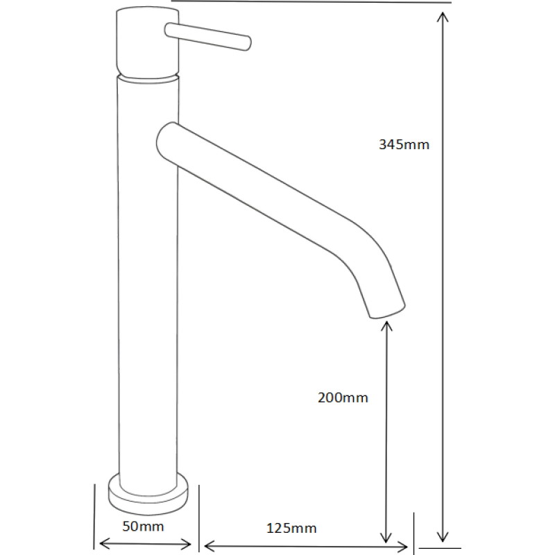 Mexen Rumba tall washbasin faucet, white - 73510-20