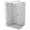 Mexen Lunar-F L folding shower enclosure left 75 x 70 cm, transparent, rose gold - 836L-075-070-60-00-L