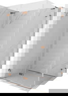 Mexen Lunar-F L folding shower cabin left 90 x 70 cm, transparent, rose gold - 836L-090-070-60-00-L