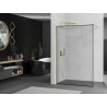 Mexen Kioto Walk-in Shower Panel 130 x 200 cm, Black Frame 8 mm, Gold - 800-130-101-50-70