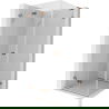 Mexen Lunar-F L folding shower cabin left 80 x 80 cm, transparent, rose gold - 836L-080-080-60-00-L