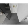 Mexen Kioto shower screen 140 x 200 cm, Transparent/Black pattern 8 mm, Gold - 800-140-101-50-70