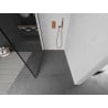 Mexen Kioto shower wall Walk-in 60 x 200 cm, black frame 8 mm, rose gold - 800-060-101-60-70