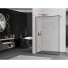 Mexen Kioto shower screen 60 x 200 cm, Transparent/Black pattern 8 mm, Rose gold - 800-060-101-60-70
