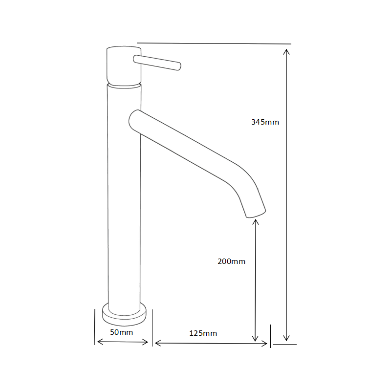 Mexen Rumba high basin mixer, gold - 73510-50