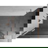 Mexen Kioto Walk-in Shower Wall 70 x 200 cm, Black Frame 8 mm, Rose Gold - 800-070-101-60-70