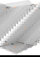 Mexen Lunar-F L folding shower cabin left 100 x 90 cm, transparent, rose gold - 836L-100-090-60-00-L