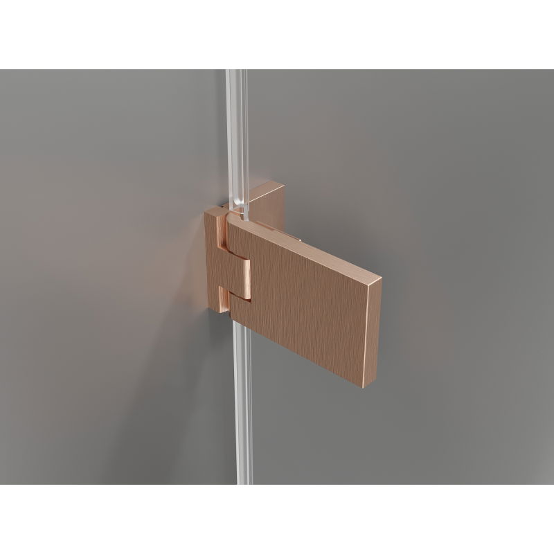Mexen Lunar-F L folding shower cabin left 90 x 70 cm, transparent, brushed copper - 836L-090-070-65-00-L