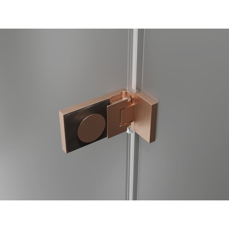 Mexen Lunar-F L folding shower cabin left 100 x 70 cm, transparent, brushed copper - 836L-100-070-65-00-L