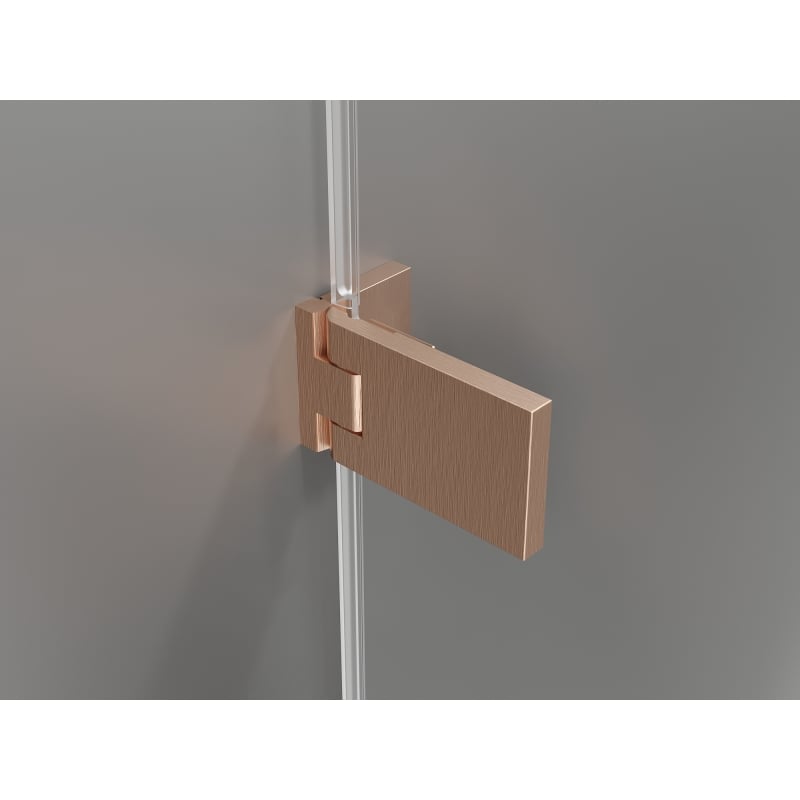 Mexen Lunar-F L folding shower cabin left 100 x 70 cm, transparent, brushed copper - 836L-100-070-65-00-L