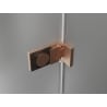 Mexen Lunar-F L foldable shower cabin left 90 x 90 cm, transparent, brushed copper - 836L-090-090-65-00-L
