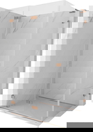 Mexen Lunar-F L Foldable Shower Enclosure Left 100 x 90 cm, Transparent, Brushed Copper - 836L-100-090-65-00-L