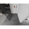 Mexen Kioto Walk-in Shower Wall 140 x 200 cm, Black Frame 8 mm, Rose Gold - 800-140-101-60-70