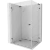 Mexen Lunar-F L folding shower cabin left 100 x 70 cm, transparent, brushed gun gray - 836L-100-070-66-00-L
