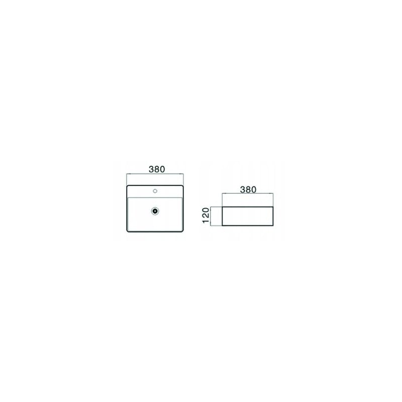 Mexen Kira countertop sink 38 x 38 cm, white - 21783800
