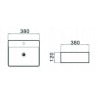 Mexen Kira countertop washbasin 38 x 38 cm, White - 21783800