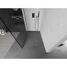 Mexen Kioto shower screen 110 x 200 cm, Transparent/Black pattern 8 mm, Black - 800-110-101-70-70