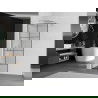Mexen Kioto shower screen 90 x 200 cm, Transparent/Black pattern 8 mm, Chrome - 800-090-101-01-77
