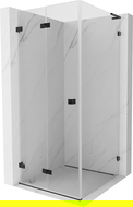 Mexen Lunar-F L foldable shower enclosure left 100 x 100 cm, transparent, black - 836L-100-100-70-00-L
