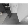 Mexen Kioto Walk-in Shower Wall 100 x 200 cm, Black Grid 8 mm, Chrome - 800-100-101-01-77