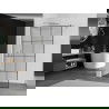 Mexen Kioto shower wall Walk-in 110 x 200 cm, black pattern 8 mm, chrome - 800-110-101-01-77