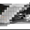Mexen Kioto shower screen 140 x 200 cm, Transparent/Black pattern 8 mm, Chrome - 800-140-101-01-77