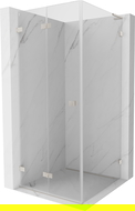 Mexen Lunar-F L folding shower enclosure left 70 x 70 cm, transparent, brushed nickel - 836L-070-070-97-00-L