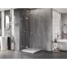Mexen Lunar-F L folding shower cabin left 70 x 70 cm, transparent, brushed nickel - 836L-070-070-97-00-L