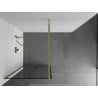 Mexen Kioto Walk-in Shower Wall 90 x 200 cm, Black Grid 8 mm, Gold - 800-090-101-50-77