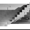 Mexen Kioto+ shower screen with a shelf and rail 90 x 200 cm, Transparent/Black pattern 8 mm, Chrome - 800-090-121-01-77
