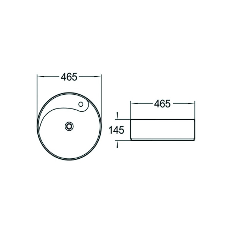 Mexen Lila countertop sink 46 x 46 cm, white - 21824600