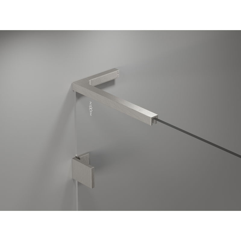 Mexen Lunar-F L folding shower enclosure left 95 x 70 cm, transparent, brushed nickel - 836L-095-070-97-00-L