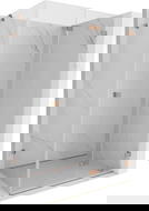 Mexen Lunar-F shower enclosure, foldable right 95 x 70 cm, transparent, brushed copper- 836-095-070-65-00-P