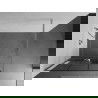 Mexen Kioto+ shower screen with a shelf and rail 110 x 200 cm, Transparent/Black pattern 8 mm, Chrome - 800-110-121-01-77