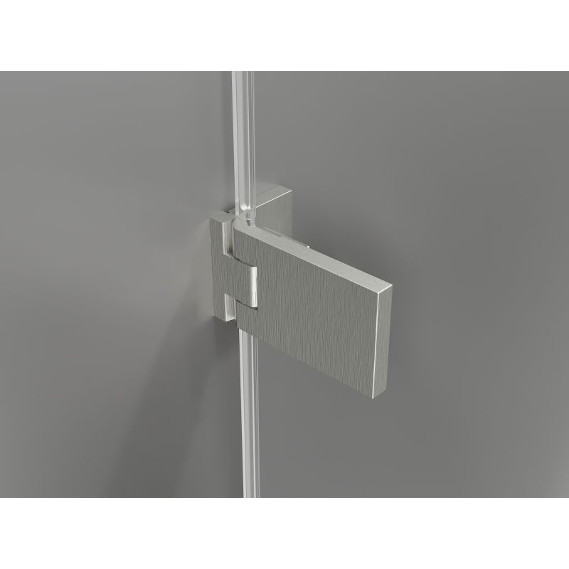 Mexen Lunar-F L foldable shower enclosure left 95 x 80 cm, transparent, brushed nickel - 836L-095-080-97-00-L