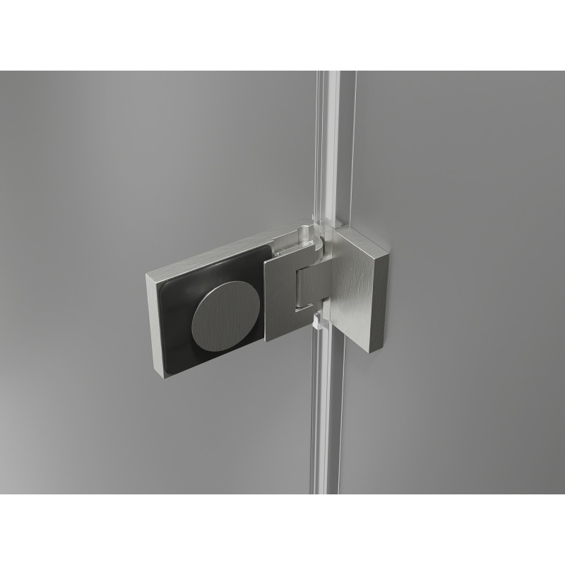 Mexen Lunar-F L folding shower enclosure left 100 x 80 cm, transparent, brushed nickel - 836L-100-080-97-00-L