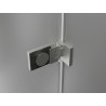 Mexen Lunar-F L folding shower enclosure left 100 x 80 cm, transparent, brushed nickel - 836L-100-080-97-00-L