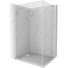 Mexen Lunar-F L folding shower enclosure left 100 x 80 cm, transparent, brushed nickel - 836L-100-080-97-00-L