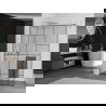 Mexen Kioto+ shower screen with a shelf and rail 130 x 200 cm, Transparent/Black pattern 8 mm, Chrome - 800-130-121-01-78