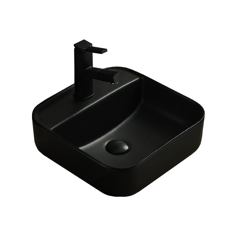 Mexen Silvia countertop washbasin 39 x 39 cm, matte black - 21863985