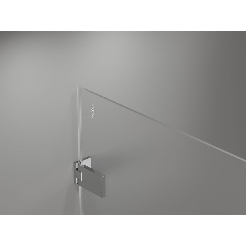 Mexen Lunar-F L folding shower enclosure right 100 x 80 cm, transparent, chrome - 836L-100-080-01-00-P