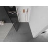 Mexen Kioto Walk-in shower wall 110 x 200 cm, black grid 8 mm, pink gold - 800-110-101-60-77