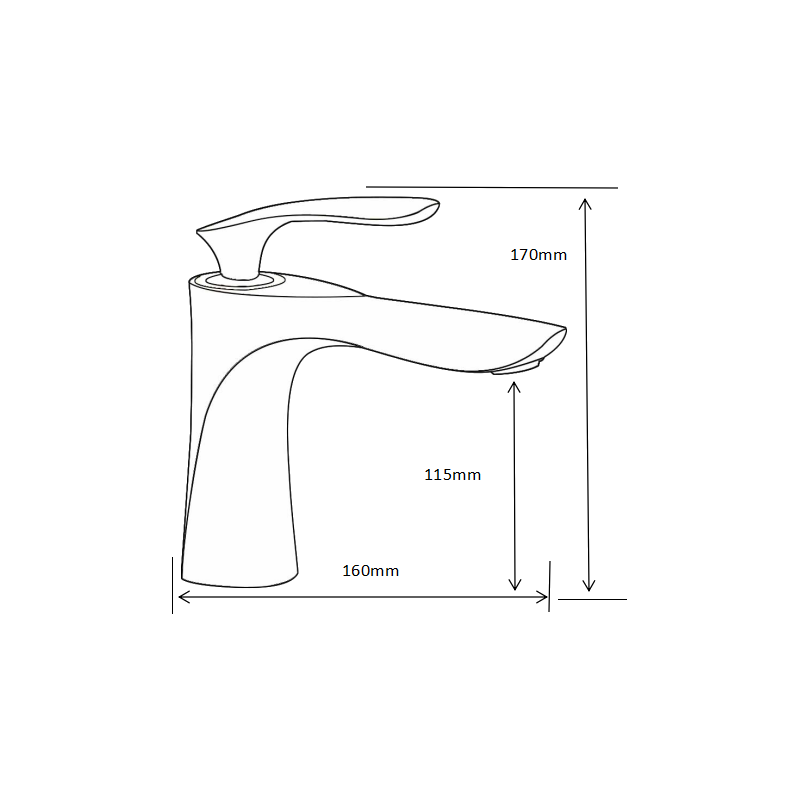Mexen Lily washbasin faucet, chrome - 73600-00