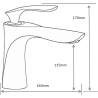 Mexen Lily washbasin mixer tap, Chrome - 73600-00