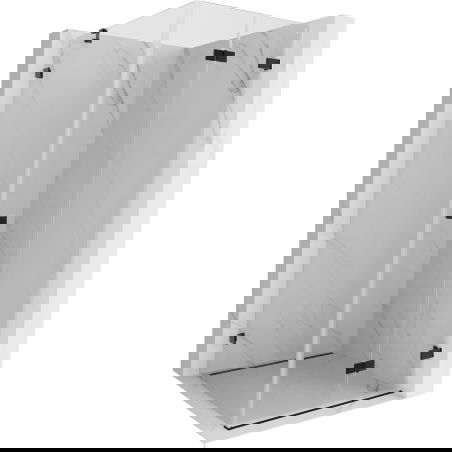 Mexen Lunar-F folding shower cabin right 80 x 80 cm, transparent, black - 836-080-080-70-00-P