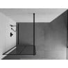 Mexen Kioto shower screen 80 x 200 cm, Transparent/Black pattern 8 mm, Black - 800-080-101-70-77