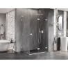 Mexen Lunar-F L folding right shower cabin 100 x 70 cm, transparent, white - 836L-100-070-20-00-P