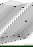 Mexen Lunar-F foldable shower cabin right 100 x 80 cm, transparent, black - 836-100-080-70-00-P